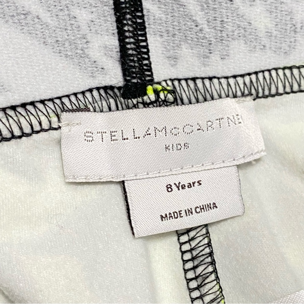 STELLA MCCARTNEY KIDS BLACK YELLOW LOGO PRINT JERSEY TOP PANTS tracksuit SET - Picture 9 of 12